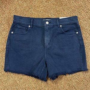 LOFT Frayed High Rise Denim Cut Off Shorts